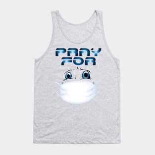 Pray for People and Humanity Protection Mask Tank Top